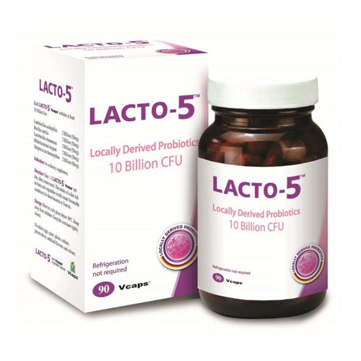 Lacto-5 Probiotics 500mg Capsule 90s - DoctorOnCall Online Pharmacy