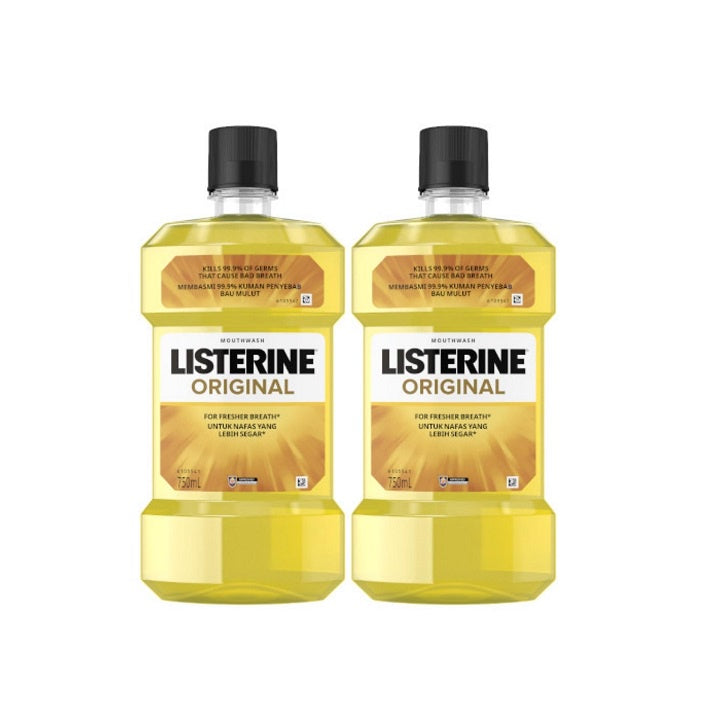 Listerine Original Mouthwash 750ml x2 - DoctorOnCall Farmasi Online