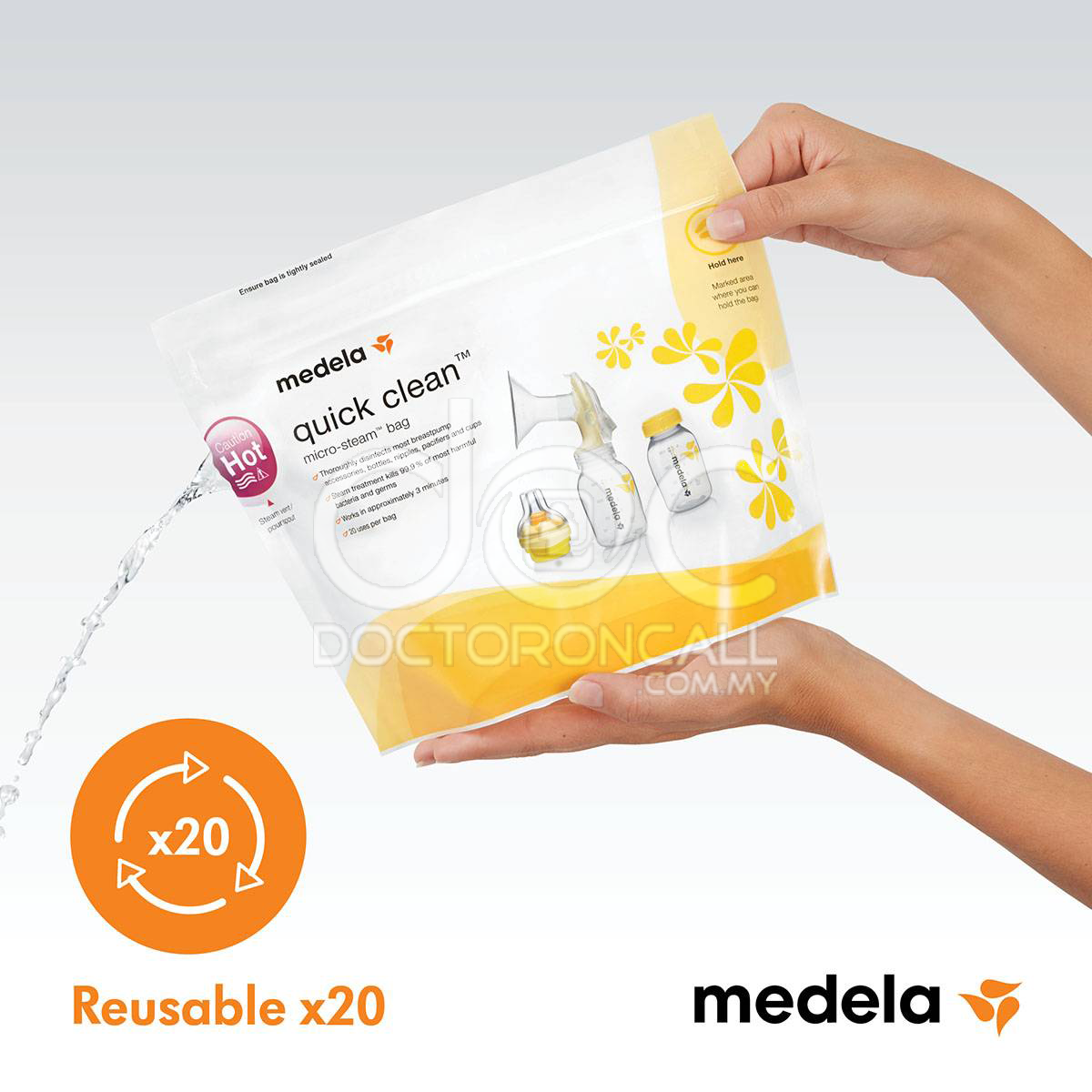 Medela Quick Clean Microwave Bag 1s - DoctorOnCall Farmasi Online