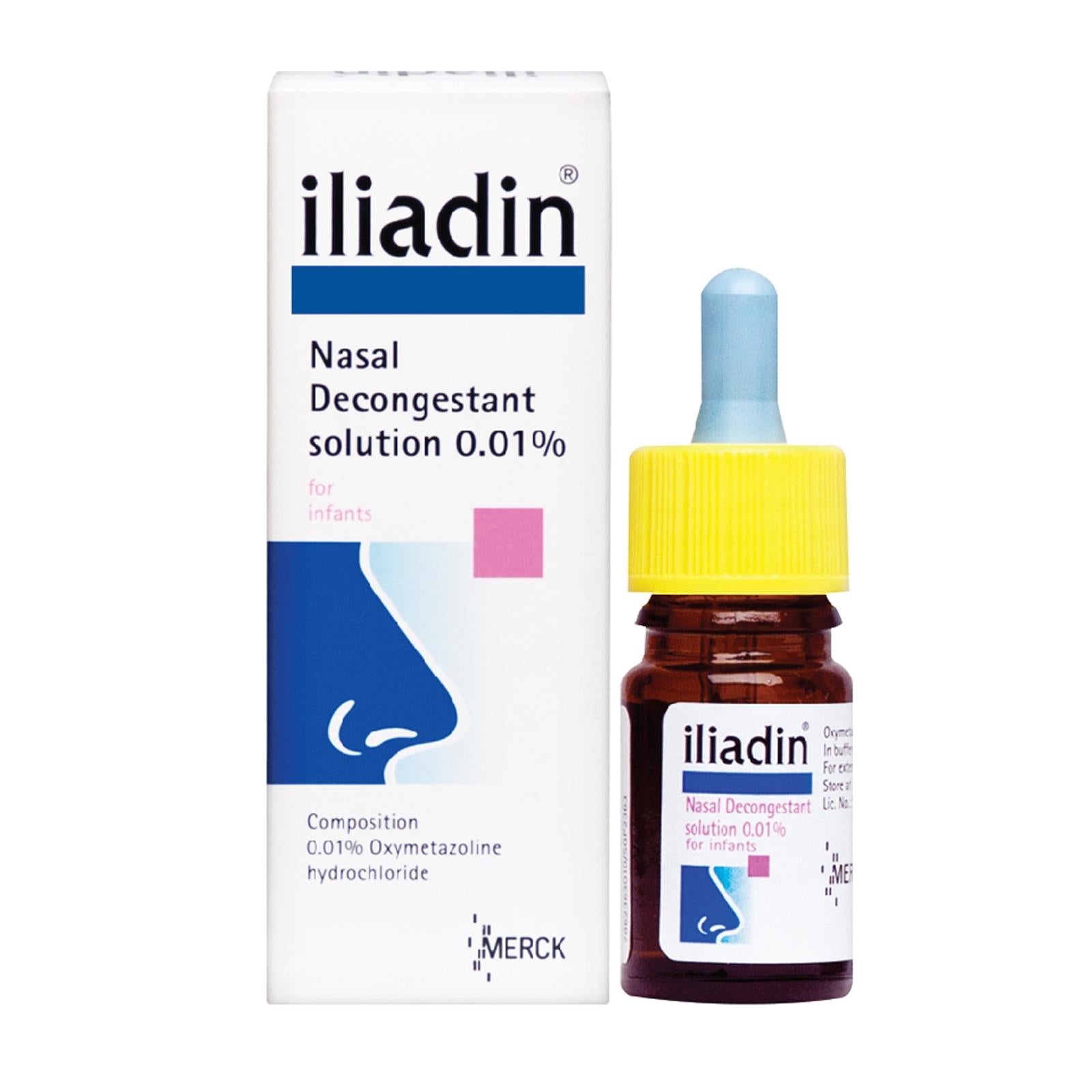 Iliadin 0.01% Decongestant Nasal Drops for Infants 5ml - DoctorOnCall Online Pharmacy