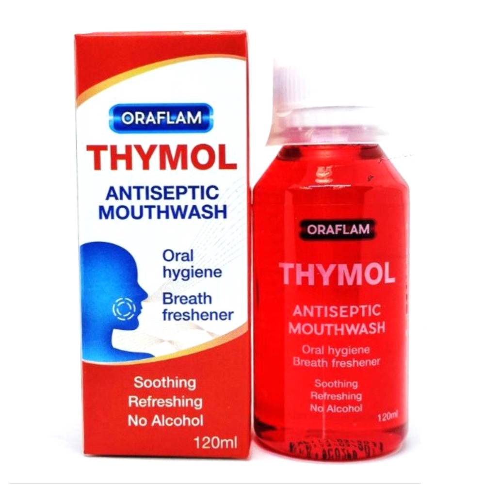 Oraflam Thymol Antiseptic Gargle & Mouthwash 60ml - DoctorOnCall Farmasi Online