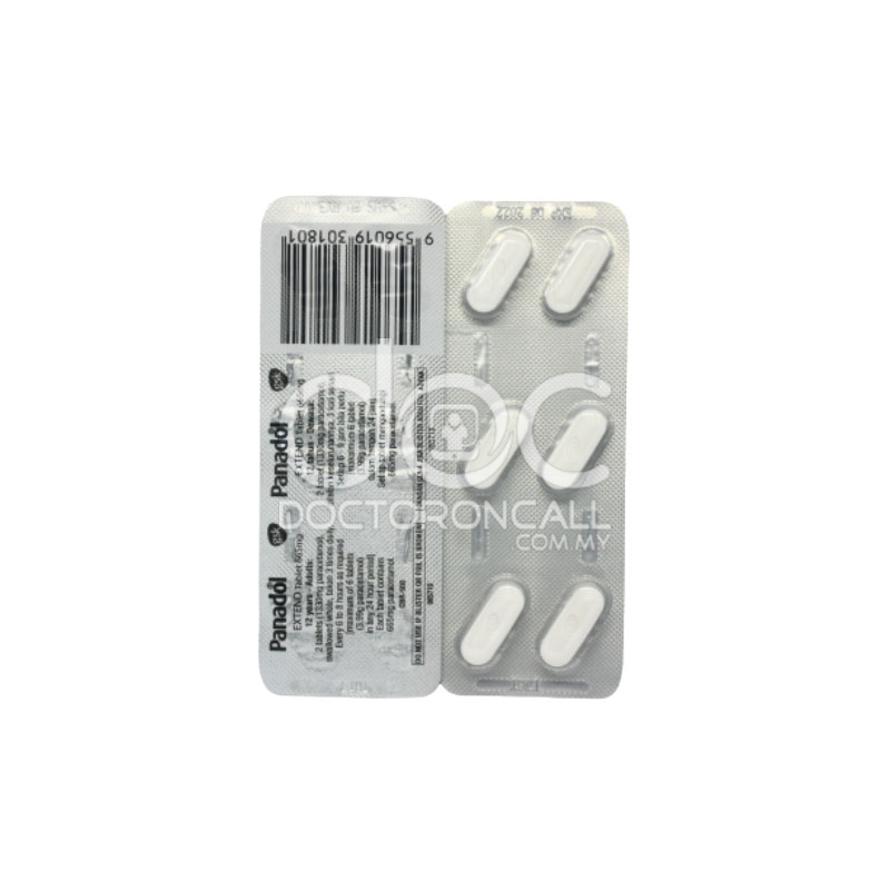 Panadol Extend SR 665mg Caplet 12s - DoctorOnCall Online Pharmacy