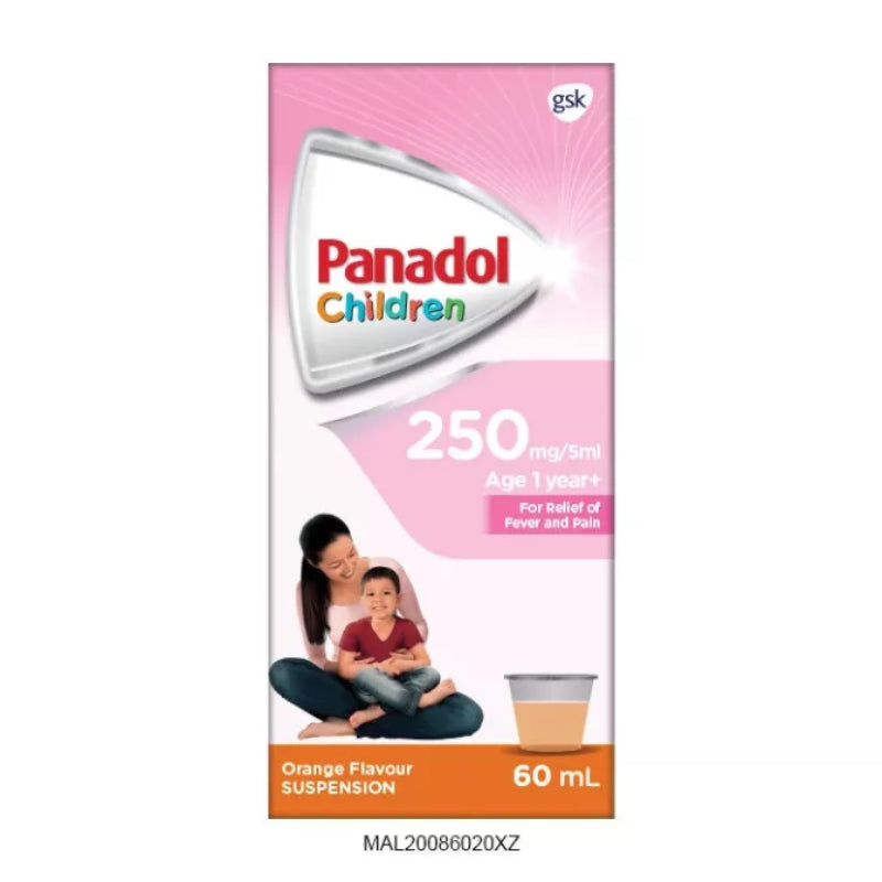 Panadol Children 250mg/5ml Suspension - 60ml - DoctorOnCall Online Pharmacy