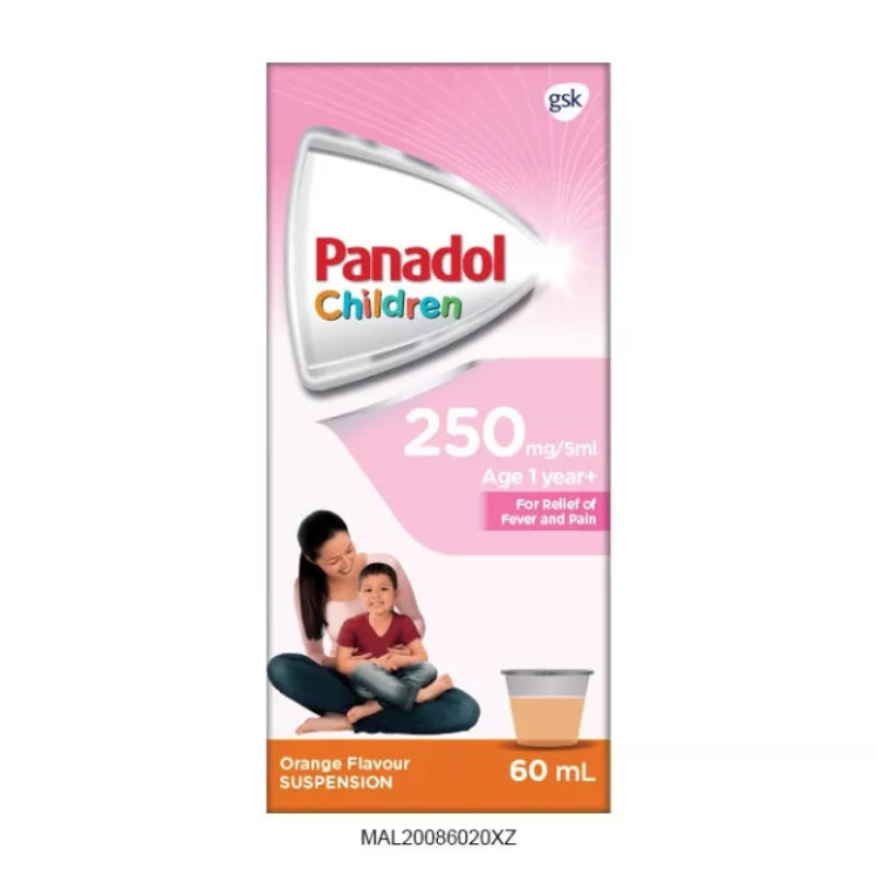 Panadol Children 250mg/5ml Suspension 60ml - DoctorOnCall Farmasi Online