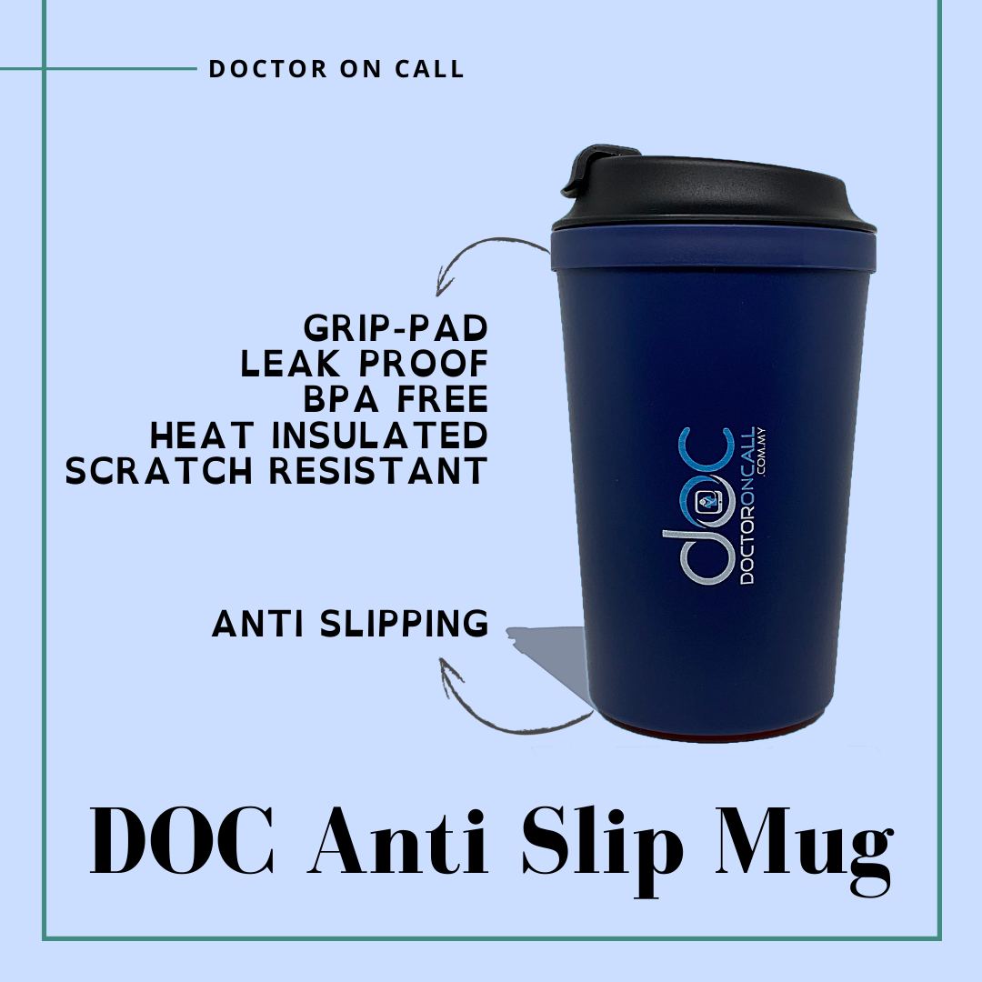 DoctorOnCall Anti Slip Mug 340ml - DoctorOnCall Farmasi Online