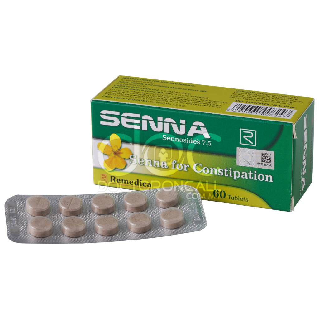 Senna 7.5mg Tablet 10s (strip) - DoctorOnCall Farmasi Online