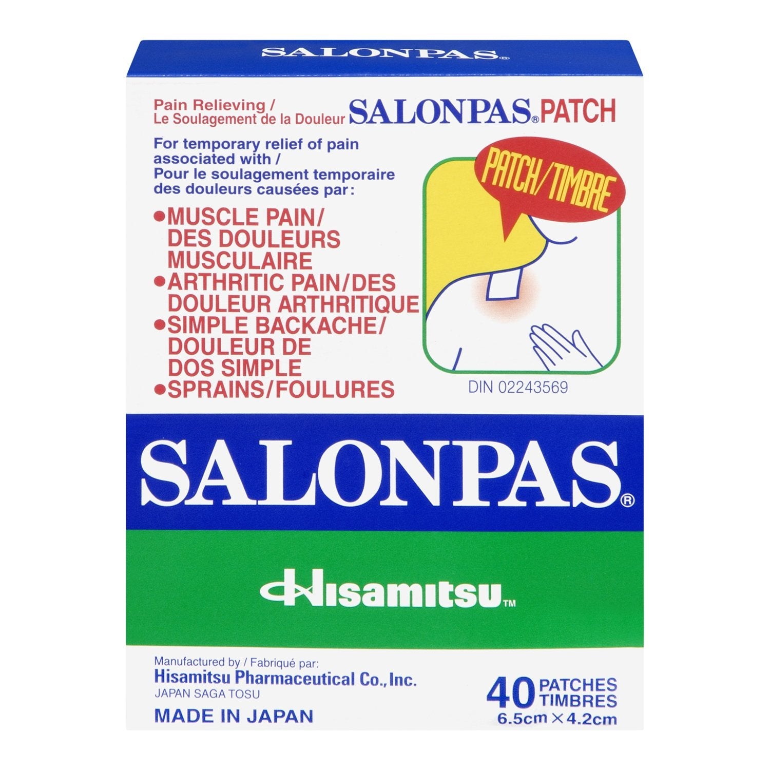 Salonpas Patch 20s - DoctorOnCall Online Pharmacy