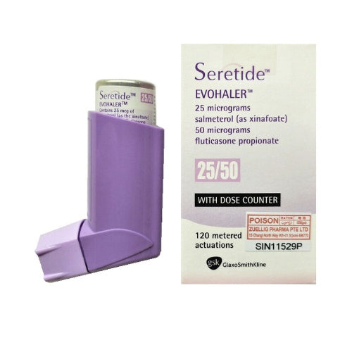 Seretide 25/50mcg Evohaler 120s - DoctorOnCall Online Pharmacy