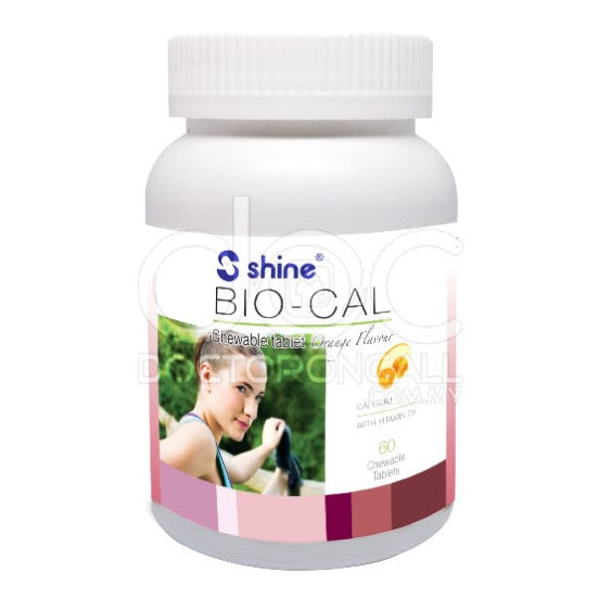 Shine Bio-Cal Natural Seaweed Calcium Chewable Tablet 60s Peach - DoctorOnCall Online Pharmacy