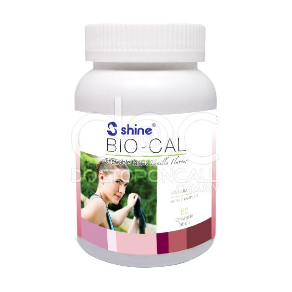 Shine Bio-Cal Natural Seaweed Calcium Chewable Tablet 60s Vanilla - DoctorOnCall Farmasi Online