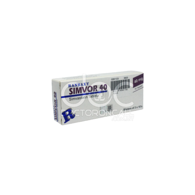 Simvor 40mg Tablet - 10s (strip) - DoctorOnCall Online Pharmacy