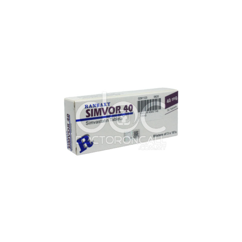 Simvor 40mg Tablet 30s - DoctorOnCall Online Pharmacy