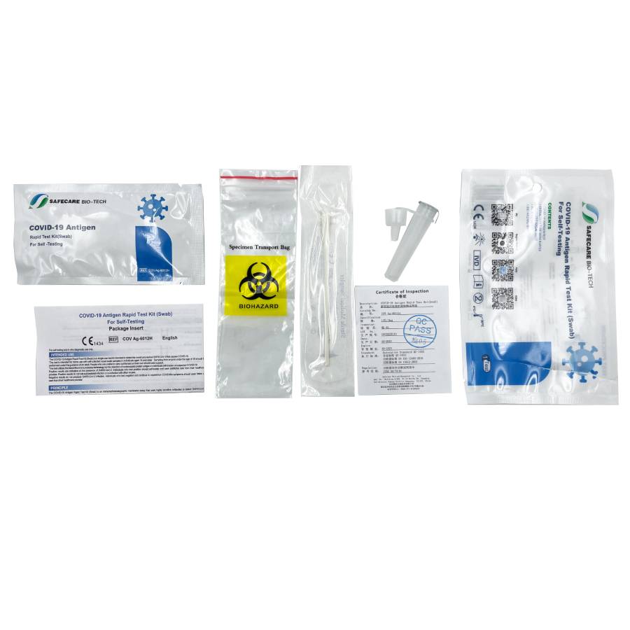 Safecare COVID-19 Antigen Rapid Test Kit (Swab) For Self Testing 5s + 1s - DoctorOnCall Farmasi Online