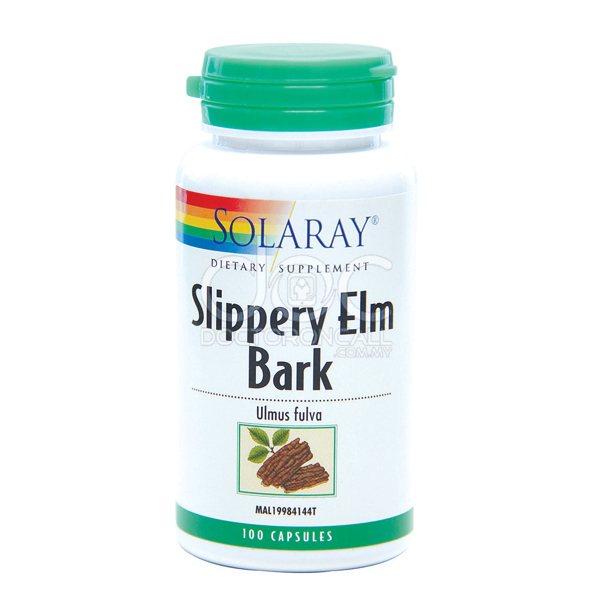 Solaray Slippery Elm Bark Capsule 100s x2 - DoctorOnCall Farmasi Online