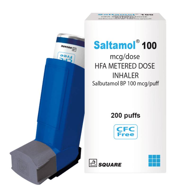 Square Saltamol 100mcg Dose Inhaler 200 doses - DoctorOnCall Online Pharmacy