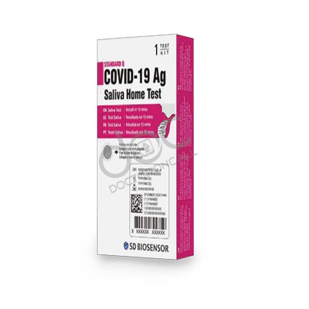 SD Biosensor - Standard Q COVID-19 Ag Rapid Saliva Test Kit (RTK) [Buffer 16.06.2024, Device 26.07.2023] 1s - DoctorOnCall Online Pharmacy