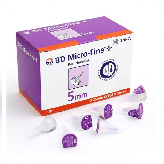 BD Micro Fine Pen Needles 31G - 5mm (REF 320470) - 100 pieces - DoctorOnCall Online Pharmacy
