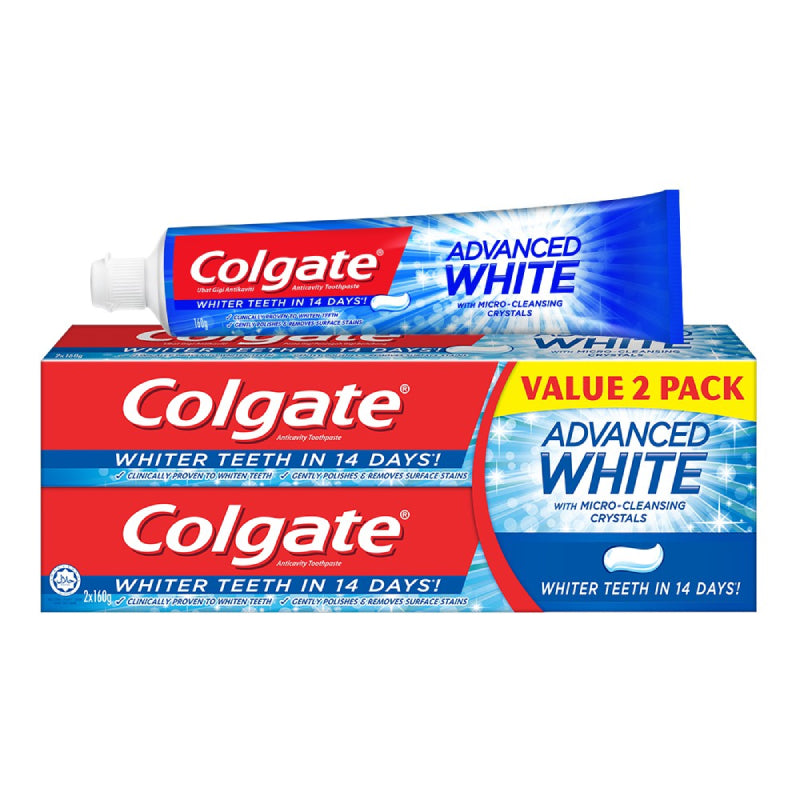 Colgate Advanced White Toothpaste 160g - DoctorOnCall Online Pharmacy