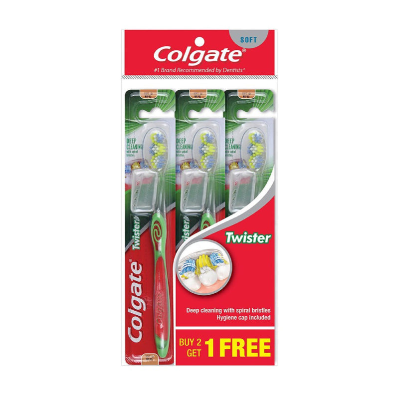 Colgate Twister (Soft) Toothbrush 5s - DoctorOnCall Farmasi Online