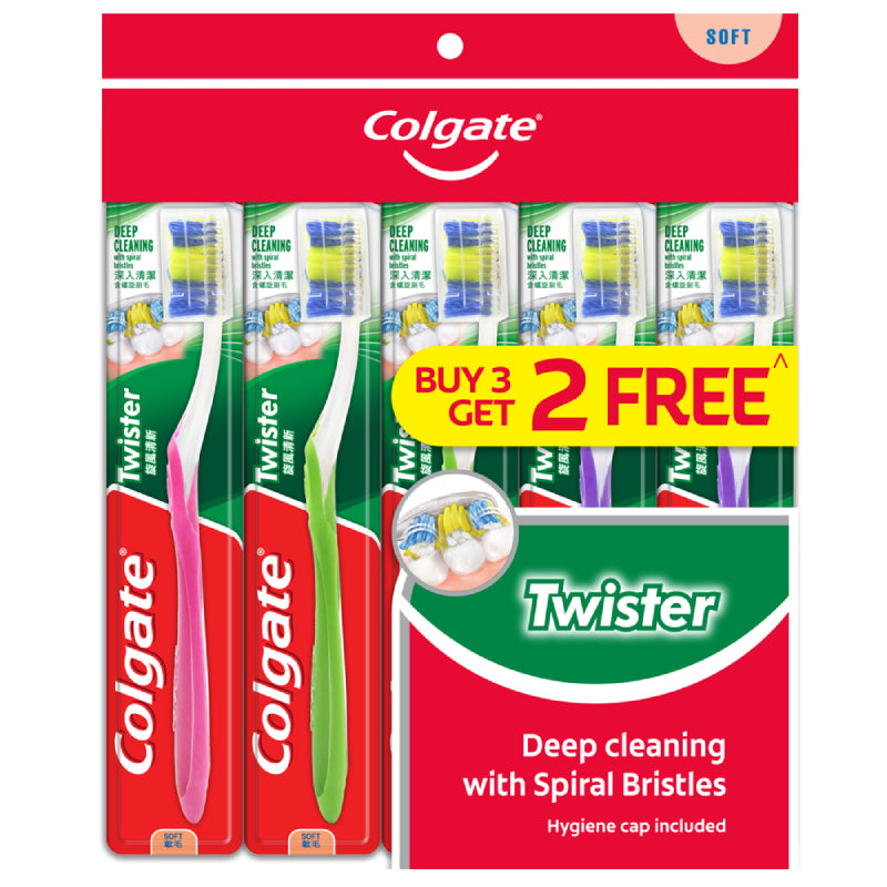 Colgate Twister (Soft) Toothbrush 5s - DoctorOnCall Online Pharmacy