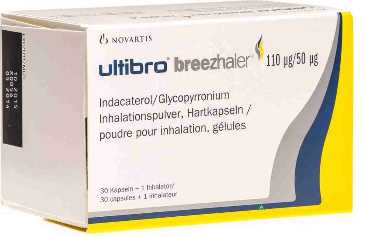 Ultibro Breezhaler 110/50mcg Inhaler 30 doses - DoctorOnCall Farmasi Online