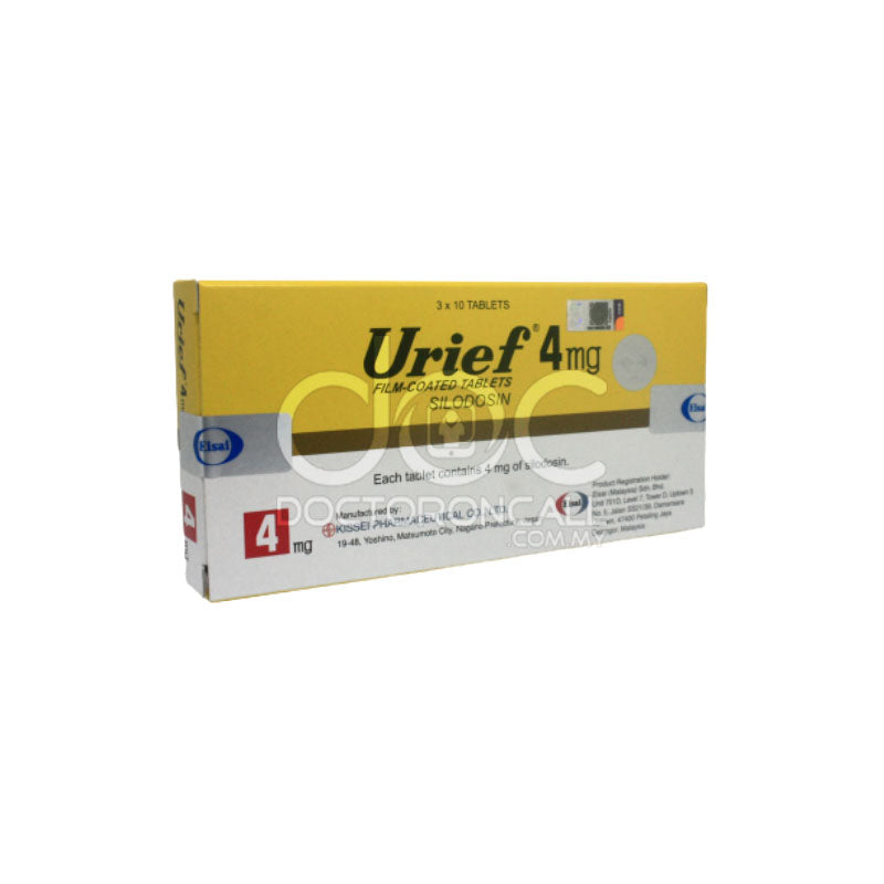 Eisai Urief 4mg Tablet-Kaki lenguh dan kencing tak lawas