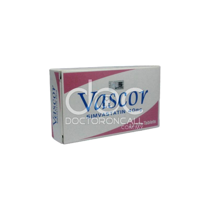Duopharma Vascor 40mg Tablet - 30s - DoctorOnCall Farmasi Online