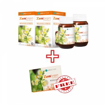 LifeFactor Zembren Relieves Stress Capsule 30s x2 + FOC 10s - DoctorOnCall Farmasi Online