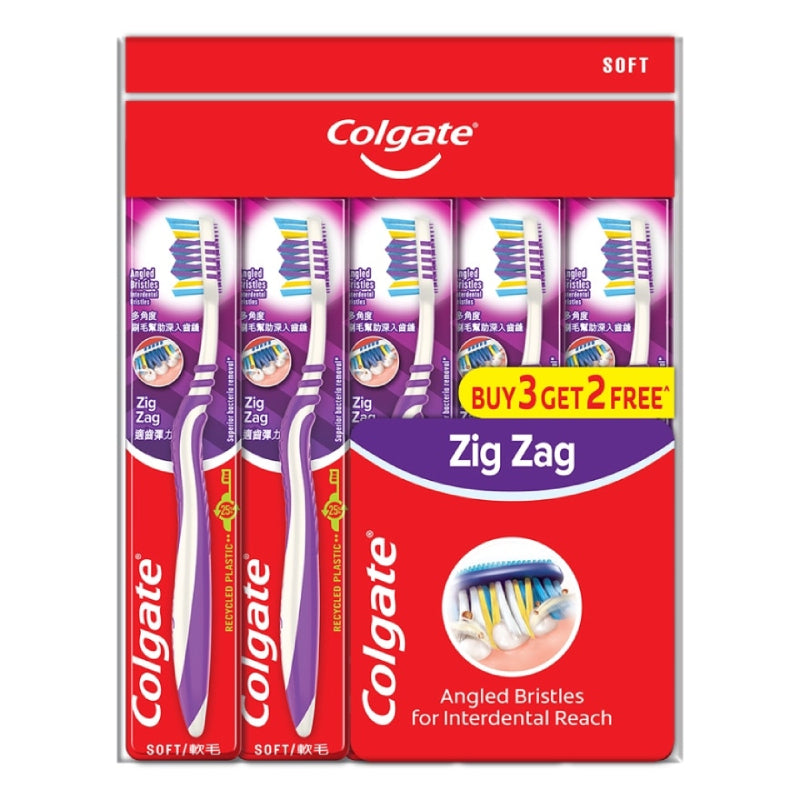 Colgate Zig Zag (Soft) Toothbrush 5s - DoctorOnCall Farmasi Online