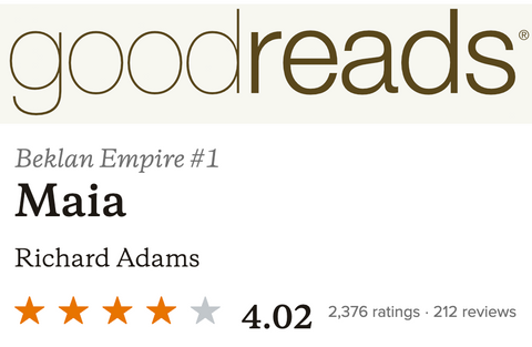 Maia on Goodreads 4.02 Stars 2,376 Ratings