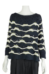 Oscar De La Renta Silk wavy jumper