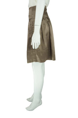 Max Azria Bronze silk skirt