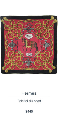 HERMES  Palefroi silk scarf