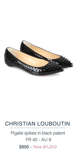 CHRISTIAN LOUBOUTIN  Pigalle spikes in black patent