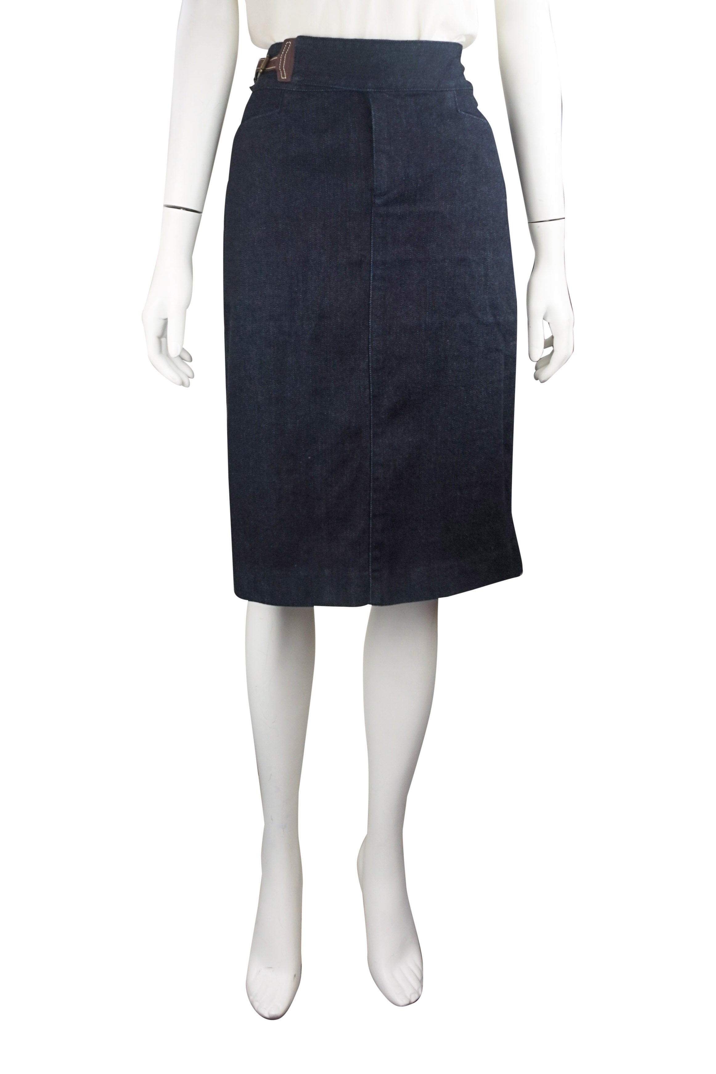 Ralph Lauren raw denim skirt | REVOIR | Second Hand Designer Clothing ...