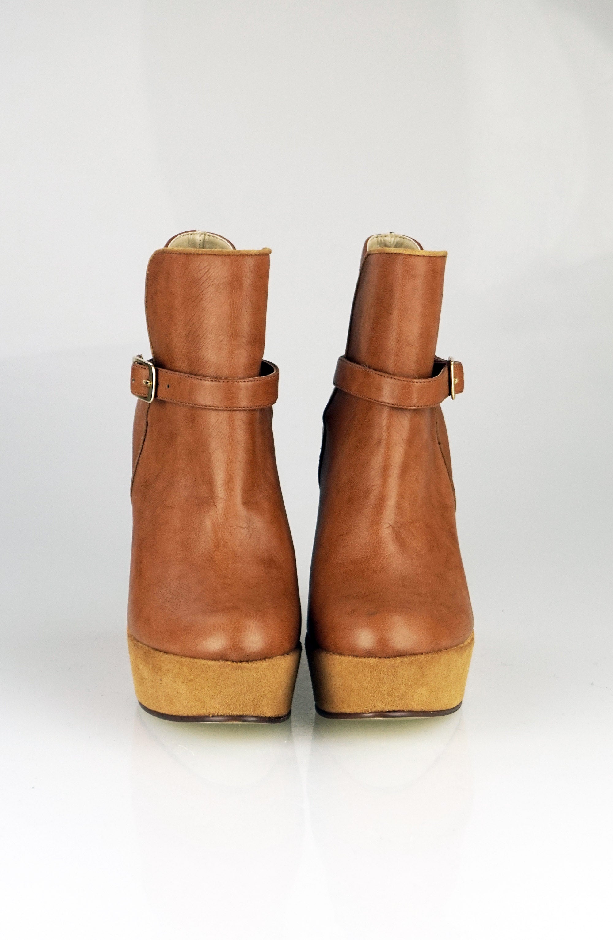 wedge tan boots