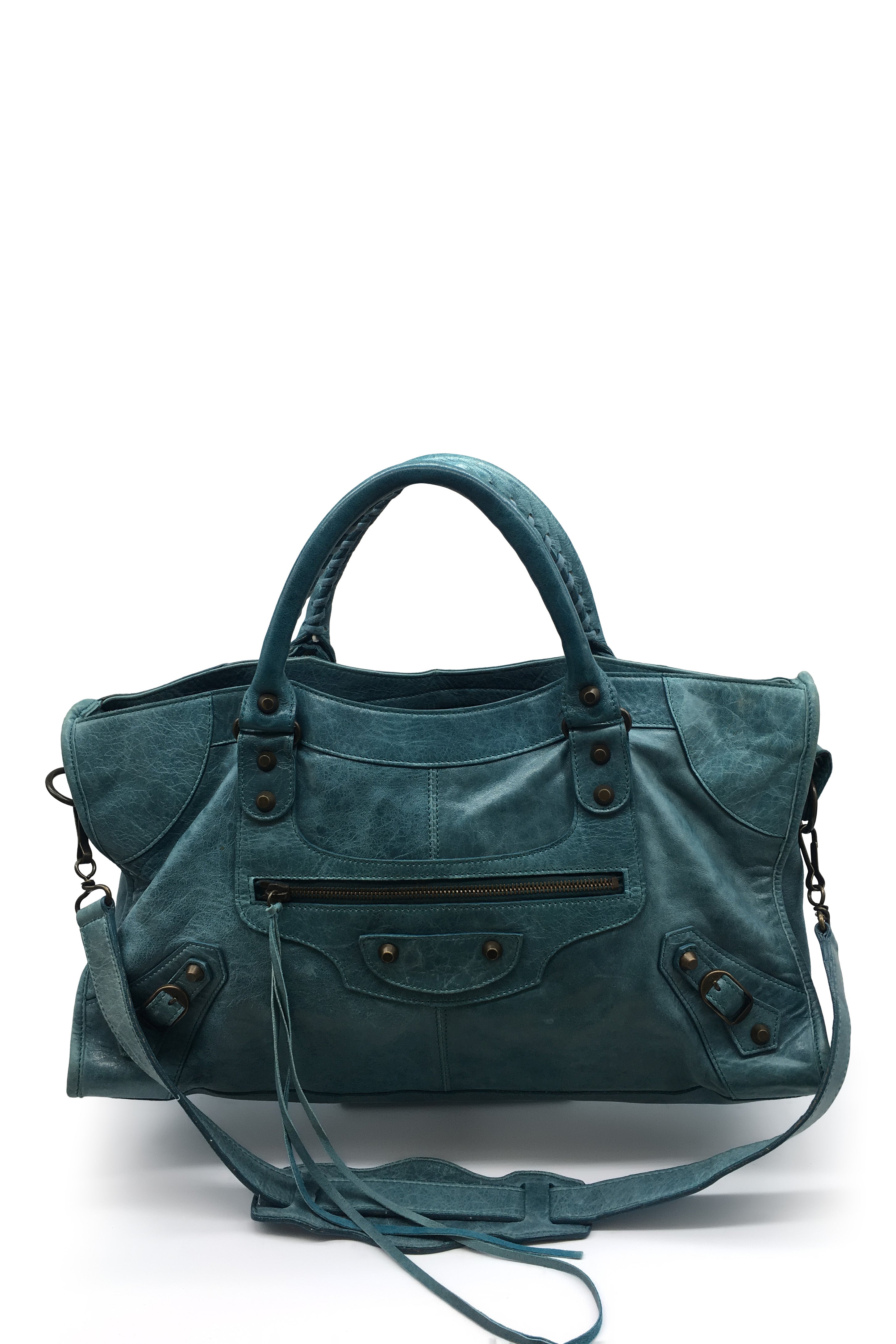 balenciaga city bag turquoise