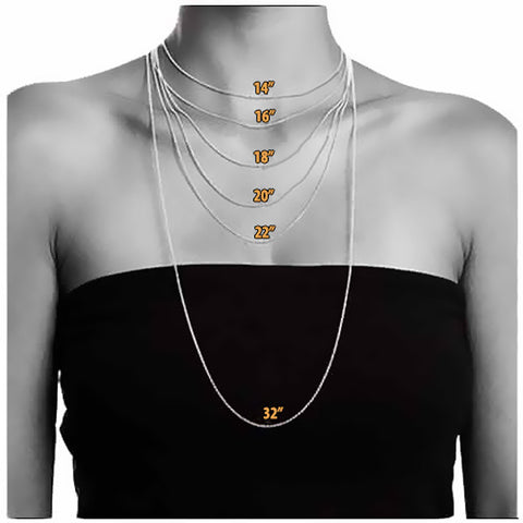 Womens Necklace Size Chart