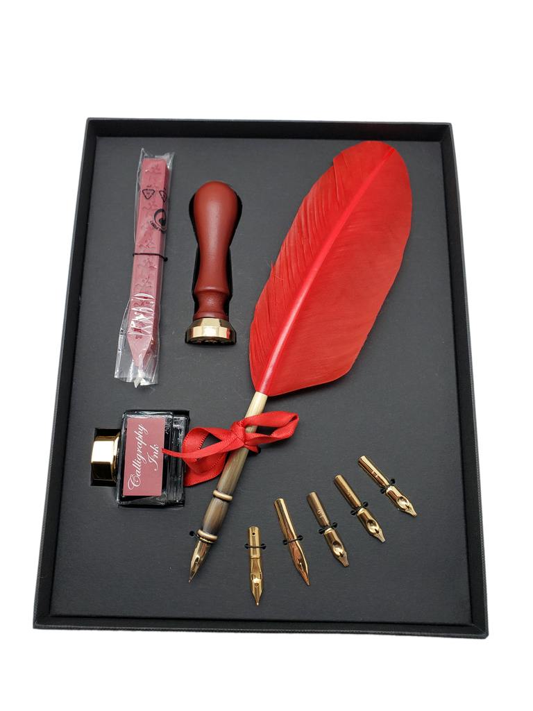 Kentaur Sk Calligraphy Pen Set With Red Quill Pen