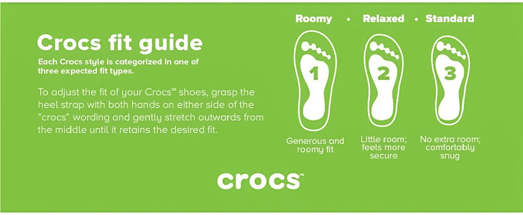 crocs slipper size chart