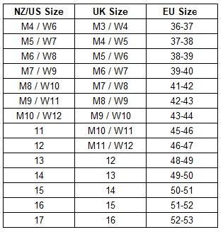 size chart crocs junior