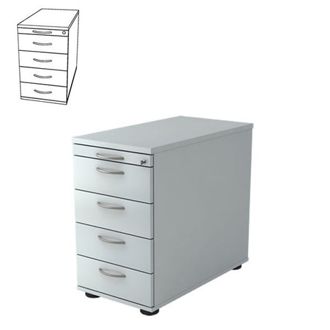 A Series Solid 5 Drawer Wooden Filing Cabinet With Lock Kvg Supply