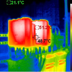 Thermal image of electronic units