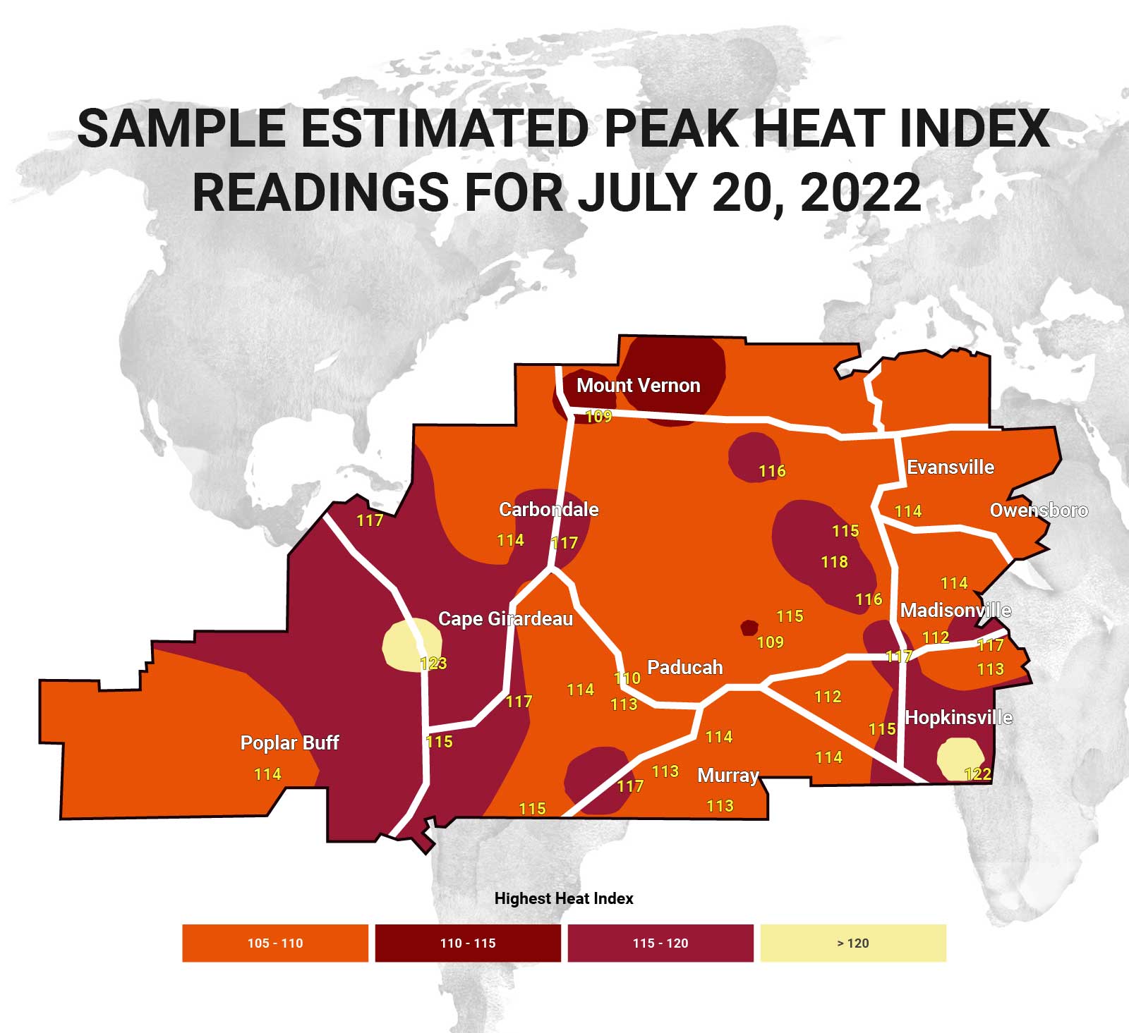 Sample Estimated Peak Heat Index