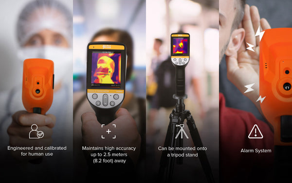 4 portraits showing key uses of thermal camera IR0280H