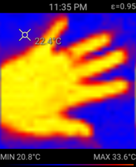 ir0280 thermal image example of a hand