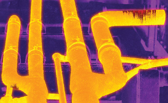 Structure integrity thermal image 