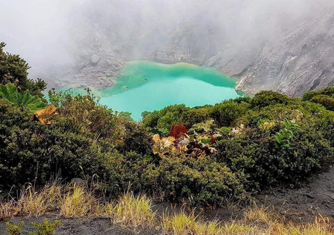 Irazu Volcano main crater after rock fall
