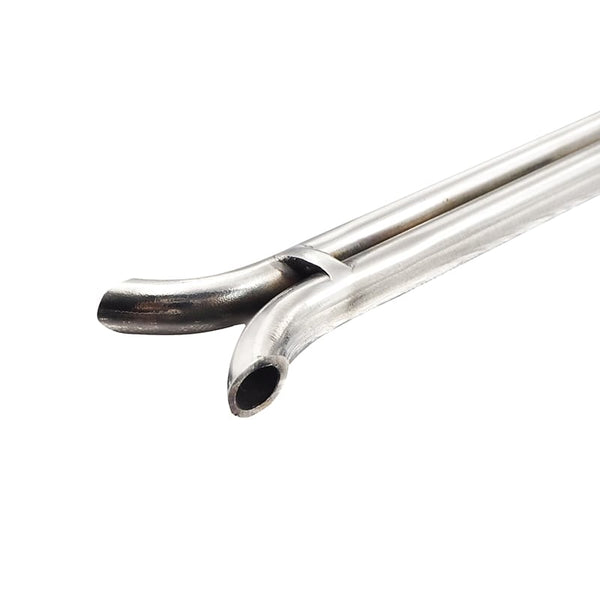 304 Stainless Steel S Type Pitot Tube for Measuring Bi Directional Air Flow 6mm x 300mm, Silver Probe, Tip View