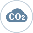 circle with a cloud and CO2 text on it